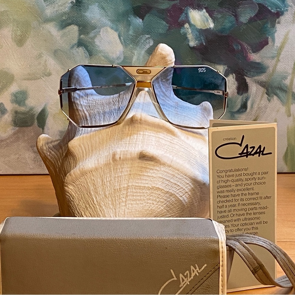 CAZAL Legends Model 905 COL 332 65-12 135mm White Gold Vintage 1980’s Sunglasses